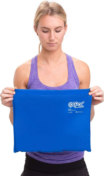 Chattanooga ColPac Reusable Gel Ice Pack Cold Therapy for Knee, Arm, Elbow, Shoulder, Back for Aches, Swelling, Bruises, Sprains, Inflammation (11"x14") - Blue