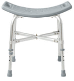 Medline Heavy Duty Shower Chair Bath Bench Without Back, Bariatric Bath Chair Supports Up to 550 Lbs