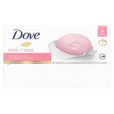 Dove Beauty Bar Gentle Skin Cleanser Pink 6 Bars Moisturizing for Gentle Soft Skin Care More Moisturizing Than Bar Soap 3.75 oz