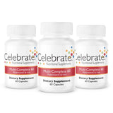 Celebrate Vitamins Multi-Complete 60 Bariatric Multivitamin with Iron Capsules, 60 mg of Iron, for Post-Bariatric Surgery Patients, 180 Count