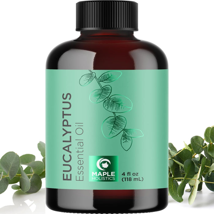 Pure Eucalyptus Essential Oil 4oz - Invigorating Eucalyptus Essential Oil for Diffuser Home Spa Aromatherapy and Natural Bath Oil - Eucalyptus Oil for Diffuser Dry Scalp Care and DIY Skin Care