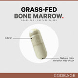 Codeage Grass Fed Bone Marrow Supplement - Freeze Dried, Non-Defatted, & Desiccated Beef Bone Marrow Pills - Raw Whole Bone Marrow, Bone Matrix, Cartilage - 3000mg per Serving - 180 Capsules