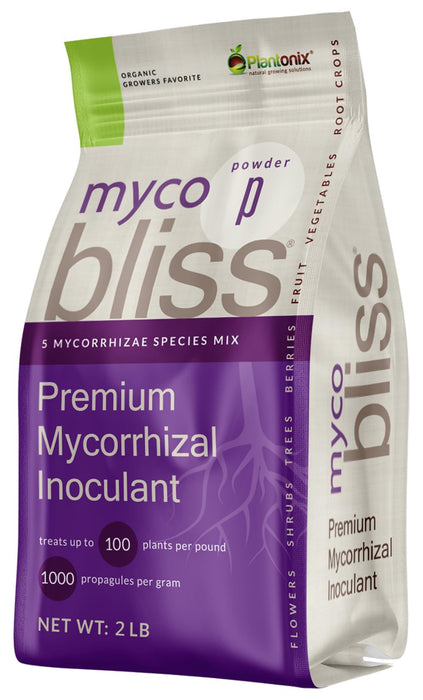 Myco Bliss - Mycorrhizal Inoculant for Plants - 5 Superior Strains - Organic Mycorrhizae Root Enhancer - Increases Nutrient Absorption & Crop Yields (2 lbs, Powder)