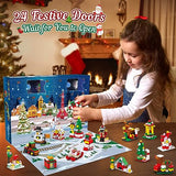 Christmas Advent Calendar 2023 Building Set, HOGOKIDS Countdown Playset 24 Collectible Surprise, 1099 PCS Christmas Toy Tree Santa Party Favors Building Block, Xmas Gift for Kids Boys Girls Ages 6-12+