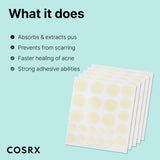 COSRX Acne Pimple Patch Absorbing Hydrocolloid Original 3 Size Patches for Blemishes and Zits Cover, Spot Stickers for Face and Body, Not Tested on Animals (120)