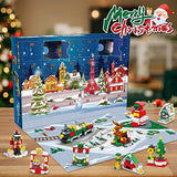 Christmas Advent Calendar 2023 Building Set, HOGOKIDS Countdown Playset 24 Collectible Surprise, 1099 PCS Christmas Toy Tree Santa Party Favors Building Block, Xmas Gift for Kids Boys Girls Ages 6-12+