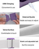 Electric Heating Pad, Portable Cordless Menstrual Heating Pad with 4 Heat Levels and 4 Massage Modes, Fast Large Heating Belly Wrap Belt(Light Purple)