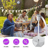 PIMAG Fly Fans for Tables, Fly Repellent Fan Outdoor Indoor Keep Flies Away, Fly Repellent Fans for Tables with Holographic Blades for Picnic, Party, Restaurant, Kitchen, and BBQ, 4 Pack Silver