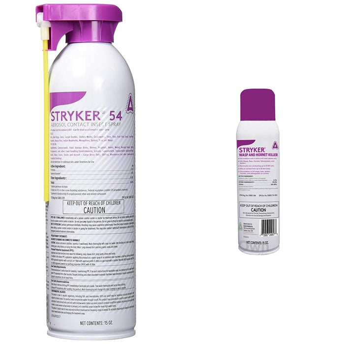 Control Solutions Inc. 82770003 Stryker 54 Contact Insect Spray, Clear Aerosol & CSI 15 oz Stryker Wasp & Hornet Killer