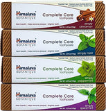 Himalaya Botanique Complete Care Toothpaste, Herbal, Variety Pack, Fights Plaque, Freshens Breath, Fluoride Free, No Artificial Flavors, SLS Free, Cruelty Free, Foaming, 5.29 Oz, 4 Pack