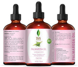 SVA Palmarosa Essential Oil- 118 ml (4 fl. oz.) 100% Pure, Natural & Premium Therapeutic Grade for Supple Skin, Nourished Hair, Aromatherapy & Massage