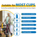 Universal Adjustable Cup Holder for Strollers, Walkers, Wheelchairs, Rollator & Knee Scooters Drinking Cup Holder, Bottle Holder, by Tulimed