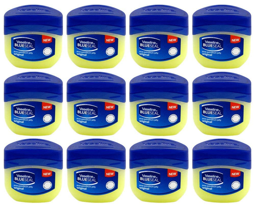 Vaseline Petroleum Jelly Travel Size Pure BlueSeal Original 1.7oz (50ml) (12 Pack)