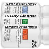 3pk Detox Cleanse Kick Off Weight Management | Colon Cleanser + Water Loss Pills w Dandelion + ACV Full Body Detox + Probiotics | For Flat Stomach, Waistline, Metabolism, Bloating – 90 Pills