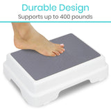 Vive Bath Shower Step Stool (4.5") - Slip Resistant, Stackable, Indoor/Outdoor - Safety Stepping Stool Bathroom Aid for Handicap, Elderly, Seniors, Bathtub, High Beds, Kitchens - Nonslip