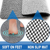 Shower Mats Non Slip for Elderly, 23.2x31.1’’Lager Loofah Non Slip Shower Mat, Loofah Bath Mats for Shower, Non Slip Bath/Shower Mat for Elderly-Grey