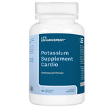 Life Enhancement Potassium Supplement Cardio Natural Potassium Supplement - 750 mg Potassium / 500 mg Taurine Per Serving- Daily Potassium Supplements - 120 Potassium Capsules (60 Servings)