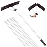 Snow Rake for House Roof Telescoping - Up to 20 ft Standing Reach Snow Removal Pre-Assembled Blade Extendable Snow Brush, Lightweight Alluminum, Sectional Poles Design