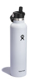 Hydro Flask 24 oz Standard Mouth Flex Straw Cap White, Dishwasher Safe