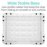 Vive Bath Shower Step Stool (4.5") - Slip Resistant, Stackable, Indoor/Outdoor - Safety Stepping Stool Bathroom Aid for Handicap, Elderly, Seniors, Bathtub, High Beds, Kitchens - Nonslip