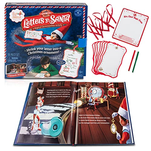 The Elf on The Shelf: Letters to Santa - Send Shrinking Christmas Lists to Santa through your Elf- 18 Piece Gift Set Includes Magic X-mas Paper, Mrs Claus' Press, Ribbon Sashes, Markers, and Parchment