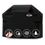 Grillman Premium BBQ Grill Cover. Rip-Proof & Waterproof (64" L x 24" W x 48" H, Black) Top Heavy Duty Large Grill for Weber Spirit, Genesis, Charbroil, etc. Barbecue and Gas Covers