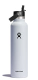 Hydro Flask 24 oz Standard Mouth Flex Straw Cap White, Dishwasher Safe