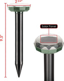 Garden Gadget 6 Pack Solar Powered Sonic Mole Repellent, Gopher Deterrent Spikes, Waterproof Solar Rodent Voles Gopher Chipmunk Repellent for Lawn and Garden