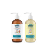 Happy Cappy Shampoo Bundle - Daily Shampoo & Body Wash, Medicated Shampoo, Manage Cradle Cap, Sensitive Skin, Dry, Itchy, Irritation Prone Skin for All Ages - Two 8 Oz Bottles