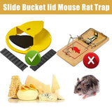 Mice Mouse Trap Bucket Flip Lid,Mouse Trap Bucket Indoor Outdoor Mouse Lid Auto Reset | 5 Gallon Bucket Compatible | Mouse Trap Bucket Lid (3 Pack)