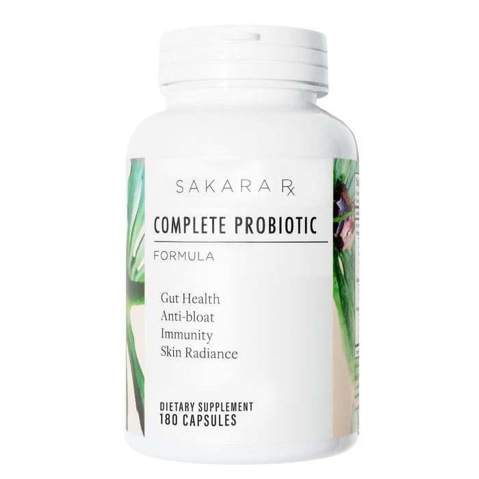 SAKARA Complete Probiotic, 180 Capsules - Probiotics for Women Digestive Health, Gut Health Pre and Probiotics for Women, Prebiotics and Probiotics