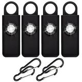 The Original Self Defense Siren Personal Safety Alarm for Women, Men, Kids, Elderly - SOS LED Strobe Light - Air Travel/TSA Friendly - Emergency Safe Key Chain Device, Pocket Size - 4 Units