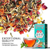 18 Flavors Liver Care Tea, Liver Detox Tea, Daily Liver Nourishing Tea 18 Different Herbs, Liver Tea, Herbal Tea for Liver, Enhance Your Well-Being with Exquisite Chinese Tea