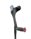 KMINA PRO - Folding Carbon Fiber Crutch (x1 Unit, Open Cuff), Forearm Crutch, Crutch for Adults, Crutch for Walking, Foldable Crutch, Crutch for Women and Men, Crutch Adjustable - Made in Europe