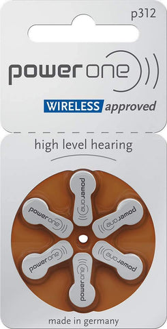 Size P312 Powerone Hearing Aid Batteries, 60 Count