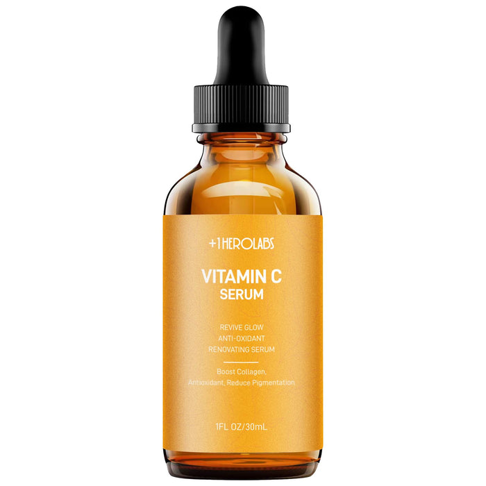 +1HEROLABS Vitamin C Face Serum With Hyaluronic Acid - Anti Aging Serum - Reduce Dark Spots, Professional Grade Treatment For Face & Eyes,Dark Spots,Acne,Wrinkles,For Men & Women