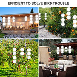 XPCARE 48 Pcs Bird Scare Discs -Highly Reflective Double-Sided Bird Reflectors, Upgraded Discs Set Reflective to Keep All Birds Away Like Woodpeckers, Pigeons, Ducks