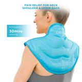 Comfytemp Ice Pack for Neck Shoulders, Large Gel Neck Shoulder Ice Pack, Reusable Cold Neck Ice Pack Wrap for Upper Back Pain Relief, Cold Compress Therapy for Rotator Cuff Injuries, FSA HSA Approved