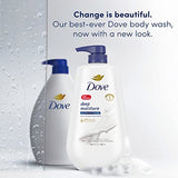 Dove Body Wash with Pump Deep Moisture For Dry Skin Moisturizing Skin Cleanser with 24hr Renewing MicroMoisture Nourishes The Driest Skin, 33.8 Fl Oz (Pack of 3)