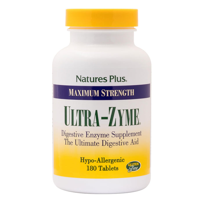 NaturesPlus UltraZyme - 120 mg Ox Bile, 180 Tablets - 90 Servings
