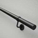 ROTHLEY Pipe Handrails for Indoor Stairs: 6.6FT Stair Railing Steel Hand Railings for Stairs Indoor Wall Mount Stair Handrail Complete Kit 1.6" Round Metal Stair Railing for Elderly & Kids