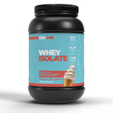 GenOne Whey Protein Powder Isolate, 25g Protein and 5.5g BCAAs per Serving, Vanilla Ice Cream, Low Carb, Fast Digesting, 30 Servings, 2.25 LB