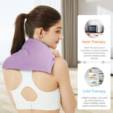 Heating Pad Microwavable with Washable Cover, 8 x 12 Multipurpose Microwave Heating Pad for Neck and Shoulders, Moist Heat Bean Bag Warm Compress for Knee, Muscles, Joints, Wrist, Abdomen (Purple)