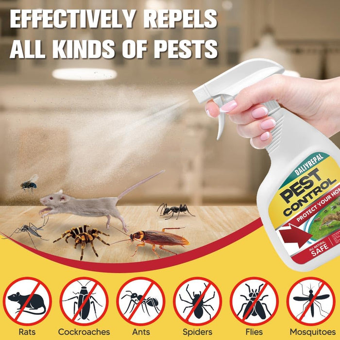 DALIYREPAL Pest Control Spray Rodent Repellent Indoor, Peppermint Oil Spray for Rodents, Mouse Repellent, Mice Repellent, Rat Repellent Spray for Mice,Rats,Spiders,Ants,Roaches 1-Bottle