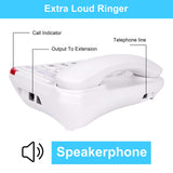 Large Button Phone for Seniors, Loud Ringer, One-Touch Dialing. Amplified Corded Phone with Speakerphone for Elderly Home Landline Phones, No Need to use Batteries.