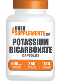 BulkSupplements.com Potassium Bicarbonate Capsules - Potassium Supplement, Potassium Bicarbonate Food Grade, Potassium 500mg - 2 Potassium Capsules per Serving, 180-Day Supply, 360 Capsules