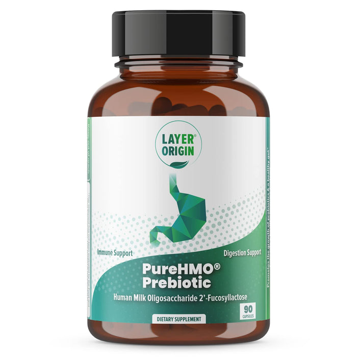 Layer Origin | PureHMO Human Milk Oligosaccharide (HMO 2'-FL) Prebiotic - Feed 180 Billion Probiotics/Serving, 30-Day Supply