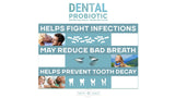 Replenish the Good Dental Probiotic | Vegan Supplements w/BLIS K12 & M18 | Boosts Oral Health | Fights Bad Breath (Halitosis), Tooth Decay, Strep Throat | 60 Sugar-Free Chewable Tablets (Mint Flavor)