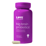Love Wellness Nootropics Brain Support Supplement, Big Brain Probiotics | Brain Function, Focus, Cognitive Health, & Healthy Mood | Organic Reishi, Chaga, & Lions Mane Mushrooms | Vegan | 30 Capsules