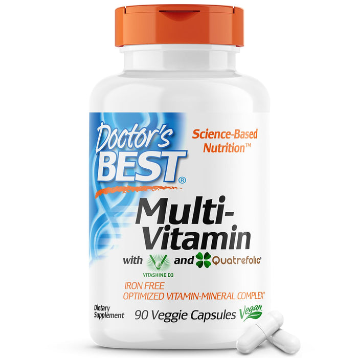 Doctor's Best Multi-Vitamin, Formulation Fully Optimized for Absorption, Multivitamin with Minerals, Vitamins, Antioxidants & Nutrients for Men and Women, Non-GMO, Vegan, Gluten Free, 90 Veggie Caps